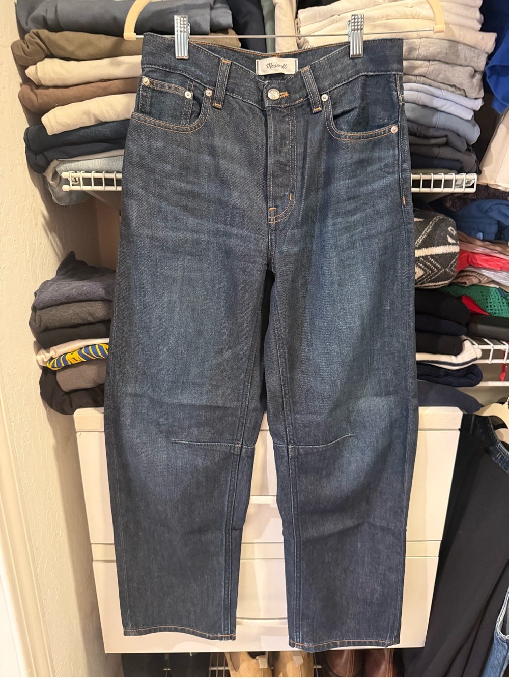 Madewell Darted barrel leg jeans